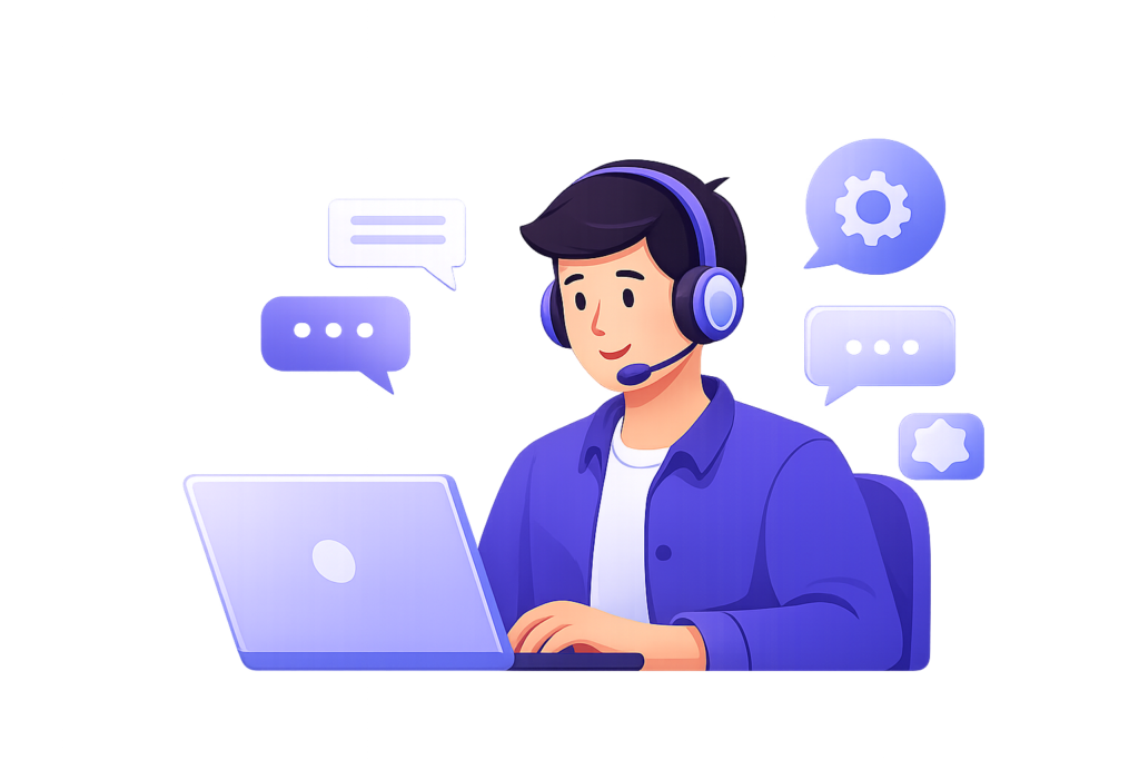 Friendly customer support in action