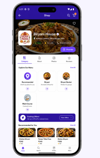 Online Ordering