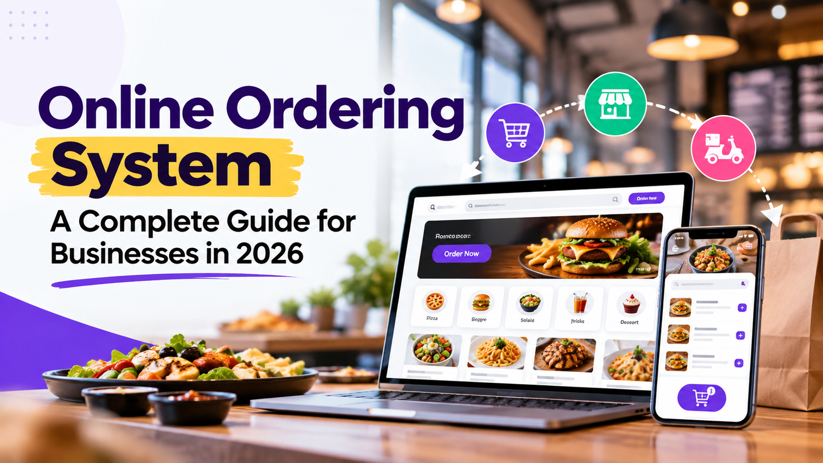 Online ordering system for businesses to manage digital orders and delivery