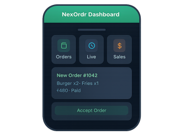 NexOrdr dashboard widget interface (2)